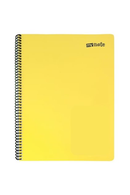 Mynote Neon A4 40 Sheets Checked Spiral PP Notebook 1 Piece
