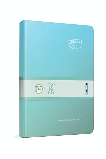 Thebook Pastels Plated Hard Cover Thread Stitched 120 Sheets Checkered Notebook 14x20