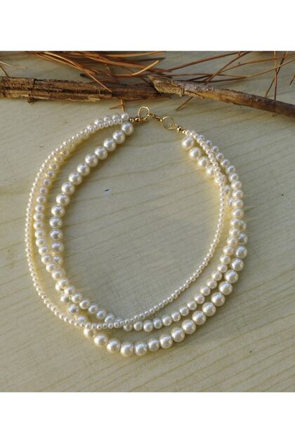 Multiple Pearl Choker Necklace