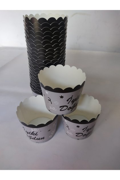 25 Pieces Muffin Cupcake Cake Mold Happy Birthday Themed
