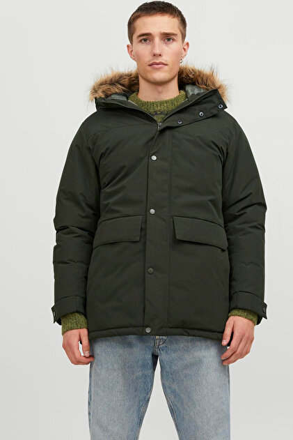JACK&JONES JJLOOP Jacket JNR Parka-jas voor heren, zwart, 152, zwart, 152