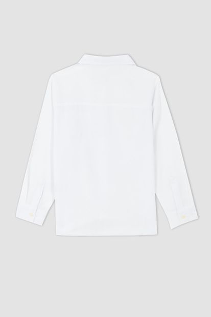 DeFacto Erkek Çocuk Okula Dönüş Oxford Uzun Kollu Gömlek - 7