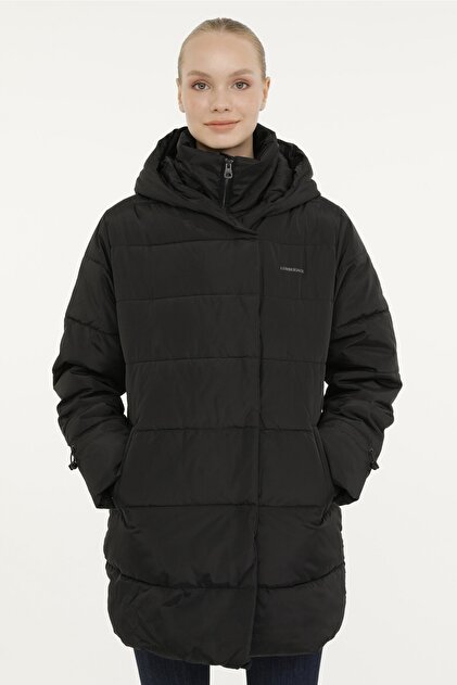 Lumberjack W-SN36 KARINA COAT 2PR Siyah Kadın Uzun Kaban - Fiyatı
