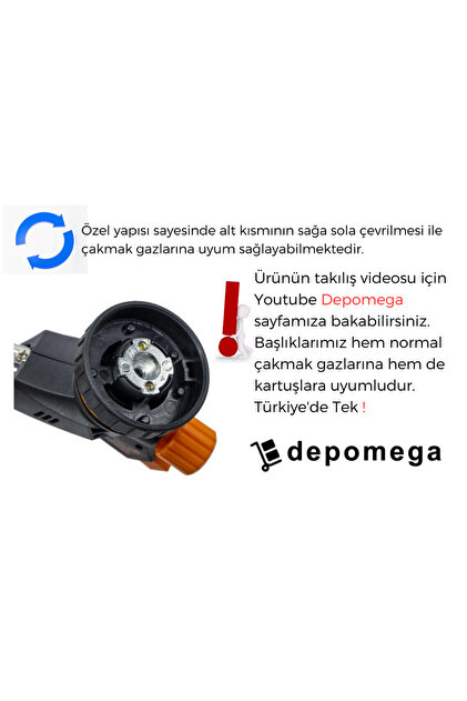 DepoMega 1300 Derece Profesyonel Ws-509c Pürmüz Kafa Çakmak 3 Adet