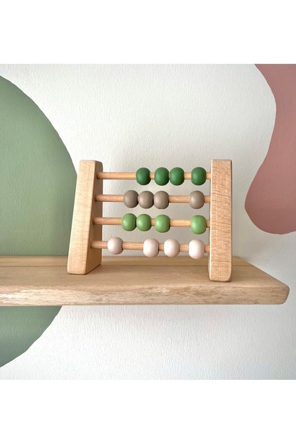 Doğal Sağlıklı Ahşap Oyuncak Montessori Abaküs Analitik Zeka Matematik Çocuk Bebek Odası Dekor