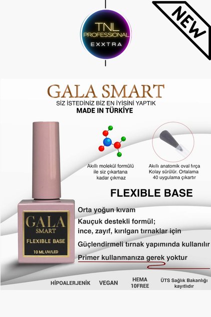 Tnl Exxtra Gala Smart Flexıble Base Coat 10 ml Kalıcı Oje Jel Tırnak Protez Tırnak