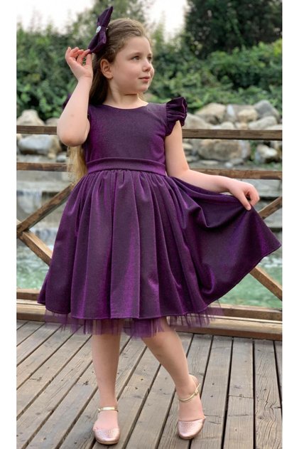 Girl's Purple Shining Dress