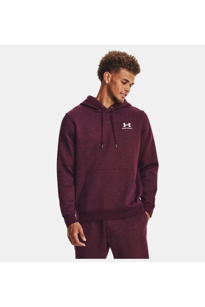 Erkek UA Essential Fleece Kapüşonlu Üst 1373880-601