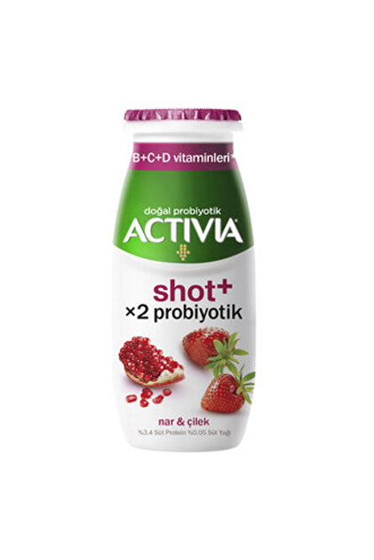 Shot Nar Ve Çilek 80 ml ( Çilekli 4 * 10 gram Hediye )