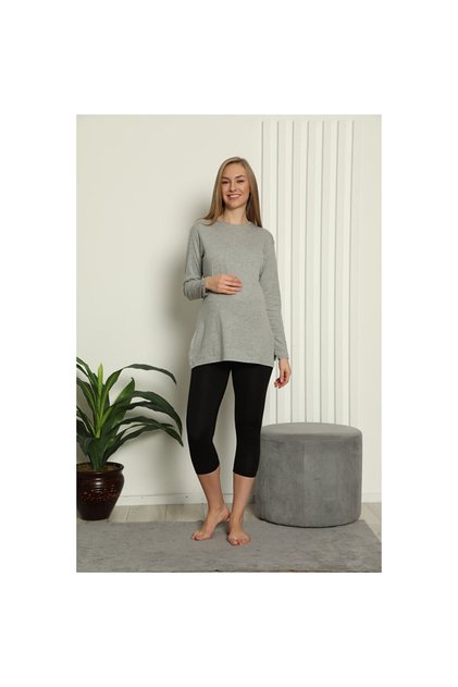 baby mom Elastic Waist High Waist Maternity Capri Tights