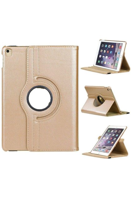 Apple Ipad Air 2 Kılıf 360 Dönebilen Standlı Case A1566 A1567 Gold
