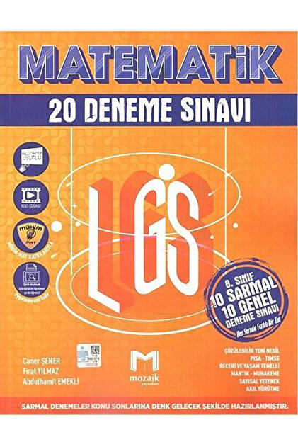 Mozaik Yayınları 8.Sınıf Mozaik Deneme 20Li Matematik - Fiyatı