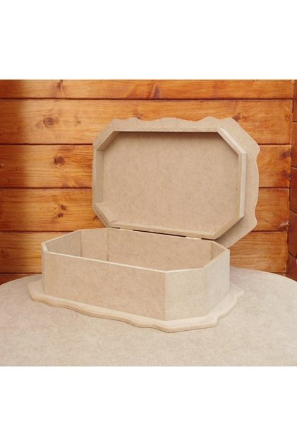 Raw Wooden Multi-Useful Ottoman Box