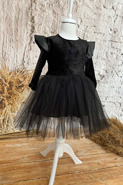 Shecco Babba Halloween Leather Detailed Girl's Tutu Dress Crown Set,  Birthday Dresses- Trendyol