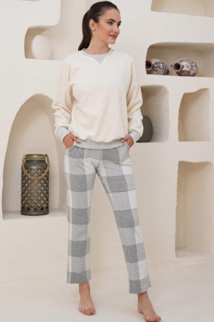 Genel Markalar 22061 Kadın Uzun Kol Pijama Takımı - 1