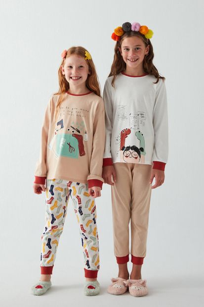 Penti Kız Çocuk Lost Sock 4lü Pijama Takımı - 1