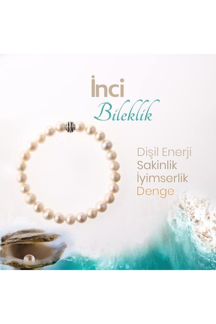 Certified Pearl Natural Stone Bracelet, Pearl Natural Stone Bracelet (8mm) B1081