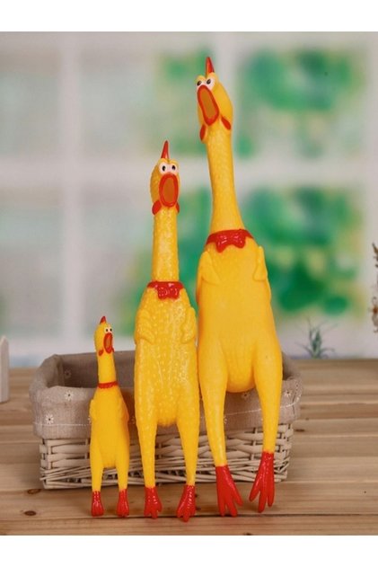 Sounding Chicken Cat Dog Toy 16 Cm