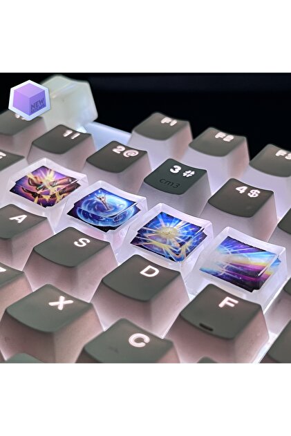 New Keycaps League of Legends Lol Lux Tuşları Q-W-E-R Mekanik