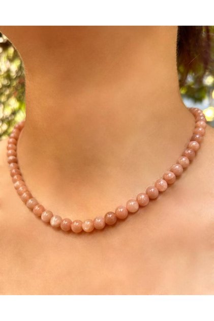 6mm Sphere Cut Sunstone Natural Stone Pendant