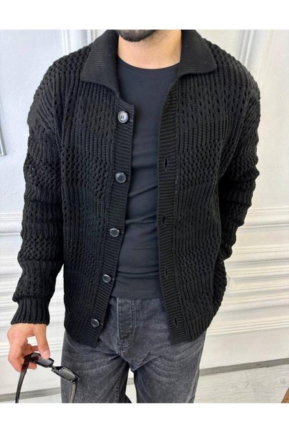 Cardigan Oversize Special Knitted Knitwear Patterned Loose Knitted Cardigan