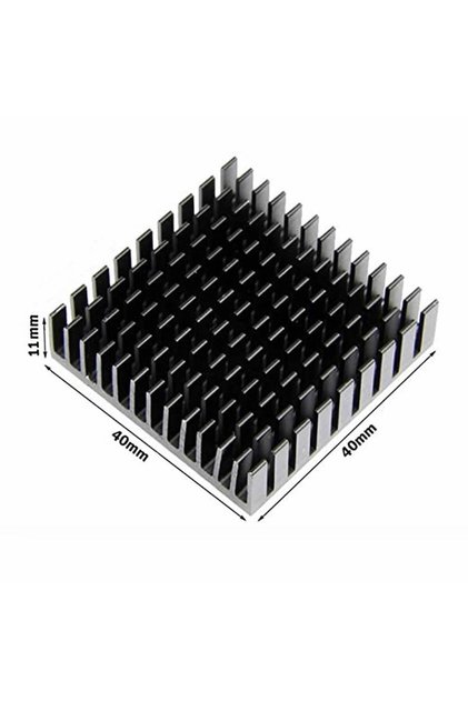 Aluminyum Soğutucu 4x4cm Altın Renk 40x40mm 143 Kanat Pasif Radyatör Peltier