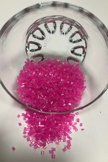 Beads Assortment Transparent Fuchsia Cutout Beads (2-2,5mm) – Beads, Stylish Design, Women's Accessory – Bon