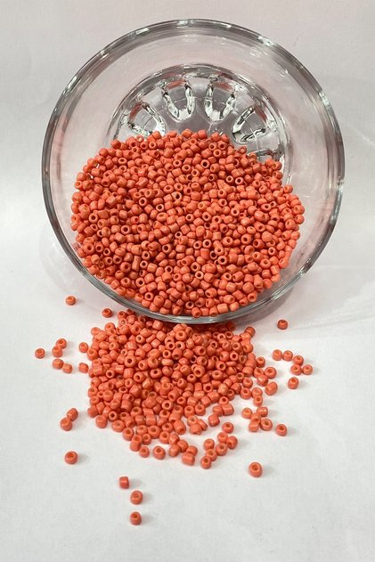 Vrste perli Narančaste peščane perle 3 mm 50 gr – Perle, stilski dizajn, ženski aksesoar – Perle – Bo