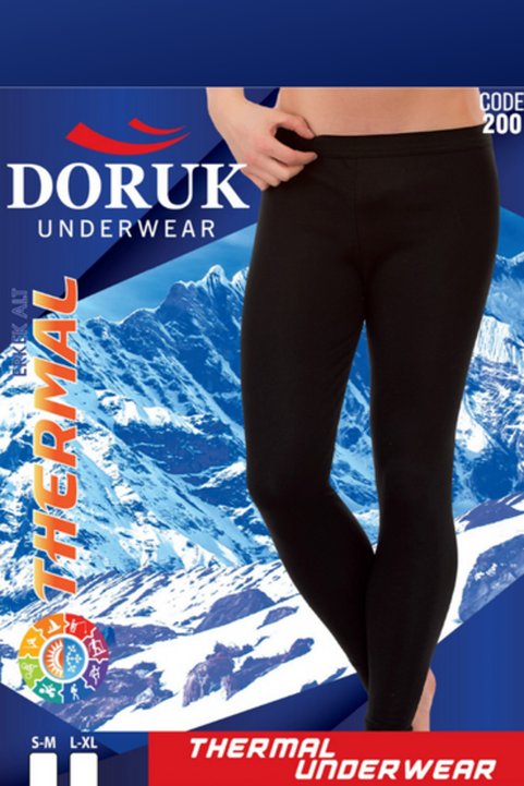 Doruk 200 Doruk Erkek Termal Alt Siyah