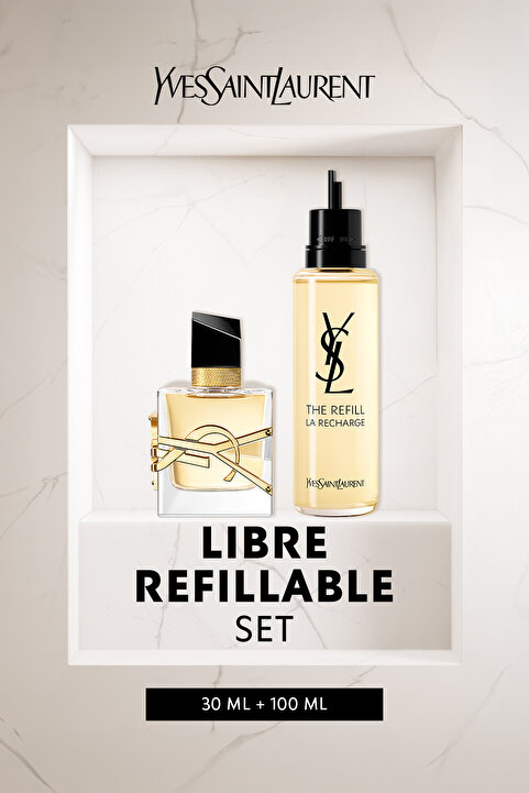 Yves Saint Laurent Libre EDP 30 ml & 100 ml Refill Yeniden Doldurulabilir Kadın Parfüm Seti 7829999999147