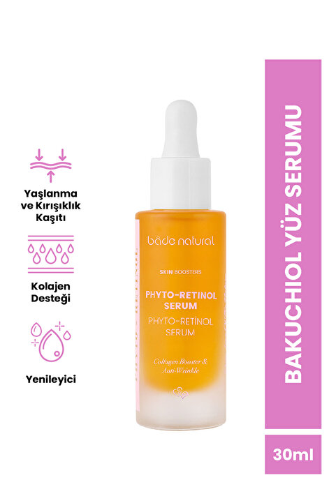Bade Natural Bakuchiol Phyto Retinol Yüz Serumu Yaşlanma Ve Kırışıklık Karşıtı 30 Ml