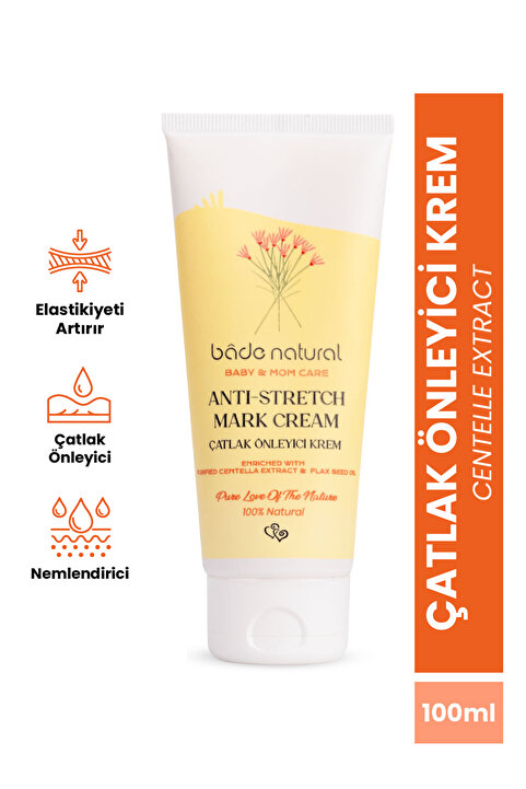 Bade Natural Çatlak Önleyici ve Nemlendirici %100 Doğal Vücut Kremi 100 ml