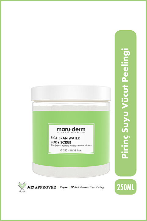 Maru.Derm Body Scrub | Pirinç Suyu Vücut Peelingi | AHA + Hyalüronik Asit 250 ML