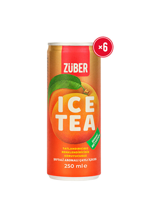 Züber Ice Tea Şeftali Soğuk Çay 250ml x 6 Adet