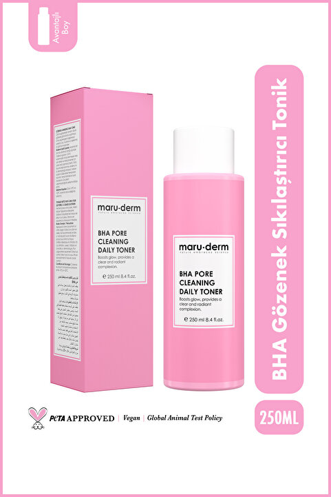 Maru.Derm Bha Tonik | Gözenek Sıkılaştırıcı, Siyah Nokta Karşıtı 250 ML