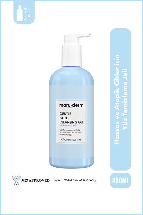 Maru.Derm Hassas Ve Atopik Ciltler Için Yüz Temizleme Jeli 400 ML