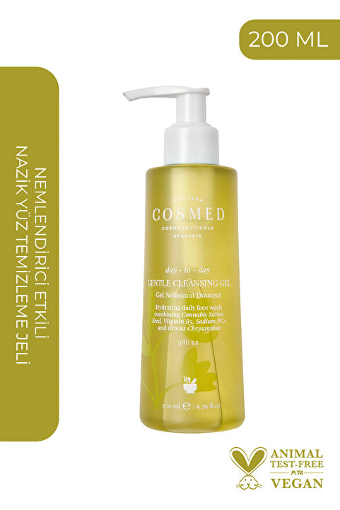 COSMED Nemlendirici Etkili Nazik Yüz Temizleme Jeli / Day to Day GENTLE CLEANSING GEL 200 ML