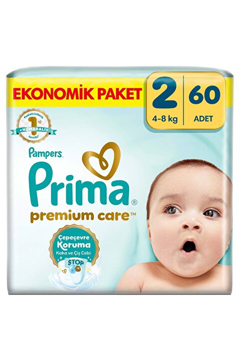 Prima Bebek Bezi Premium Care 2 Numara 60 Adet Ekonomik Paket