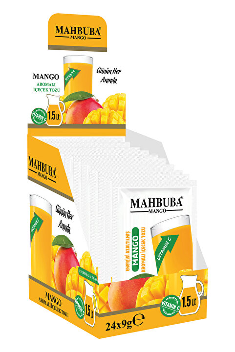Mahbuba Mango Aromalı C Vitaminli Soğuk Toz Içecek 24x9gr