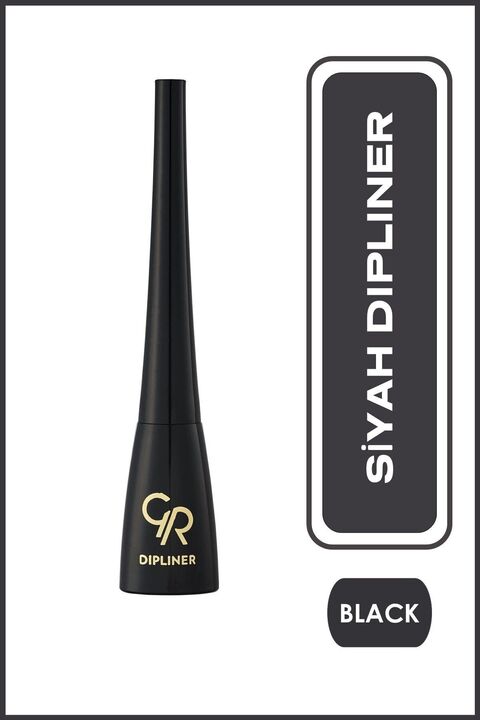 Golden Rose Dipliner - Black - Kolay Uygulanan Derin Siyah Likit Dipliner Eyeliner