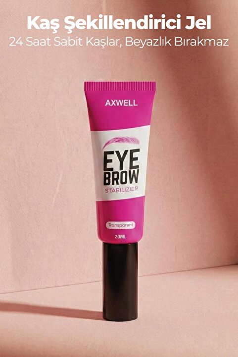 AXWELL Şeffaf Kaş Sabitleyici & Şekillendirici Jel Maskara - Eyebrow Mascara 20 ml