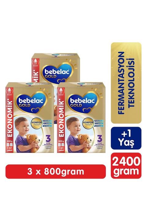 Bebelac Gold Konfor 3 Devam Sütü 1 Yaş+ 800 Gr x 3 Adet 2400 Gr
