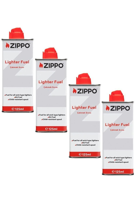 Zippo Çakmak ikmal Seti 4 Bidon Benzin Set4x