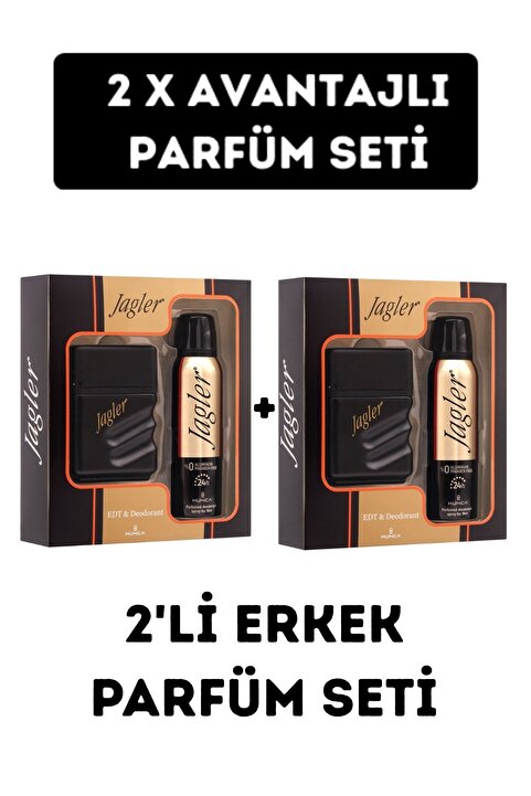 Jagler Classic Erkek Parfüm Seti ( 2 Adet 50 ml Edt Parfüm + 2 Adet 100 ml Deodorant )