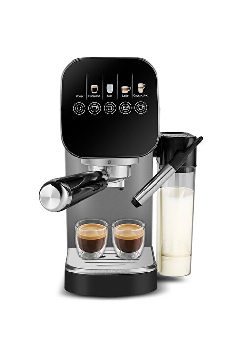 Karaca Mycaffee Barista S20 Entegre Süt Hazneli Otomatik Espresso ve Latte Makinesi Silver