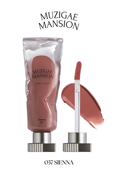 Muzigae Mansion Gül Özlü, Kadife Bitiş Sunan, Nemlendirici ve Kalıcı Tint Objet Liquid 037 Sienna