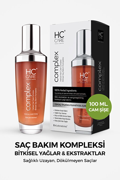 HC Care Complex Dökülme Karşıtı & Yoğun Onarıcı Bitkisel Saç Bakım Kompleksi – Sağlıklı Uzama Etkili