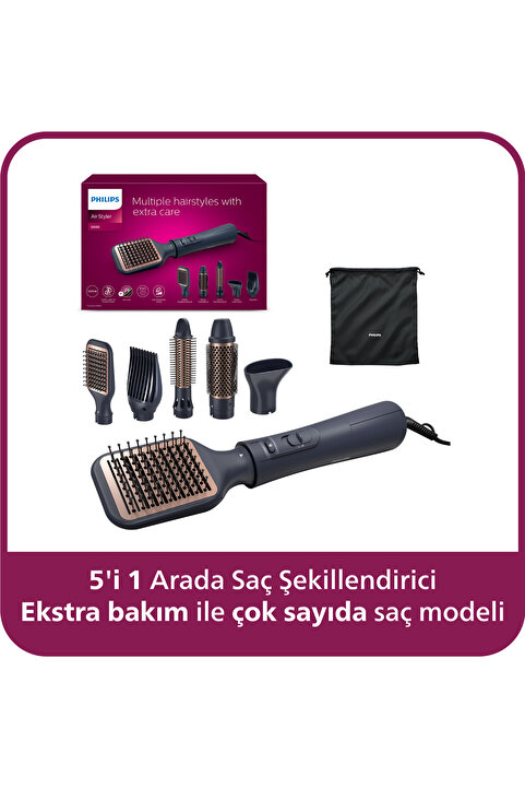 Philips 5000 Serisi 5'i 1 Arada Saç Şekillendirici,  Argan Yağı Katkılı, İyonik Bakım, BHA530/00