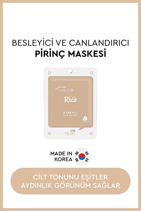 Mjcare On Rice Extract Mask- Pirinç Özlü Yüz Maskesi