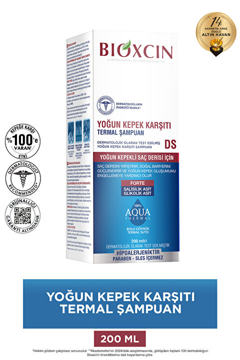 Bioxcin Aqua Thermal Yoğun Kepek Karşıtı Şampuan Ds 200 ml Kepek Kaşıntı Pullanma Karşıtı